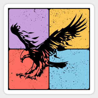 Eagle Silhouette Powerful Wildlife and Freedom Art Sticker